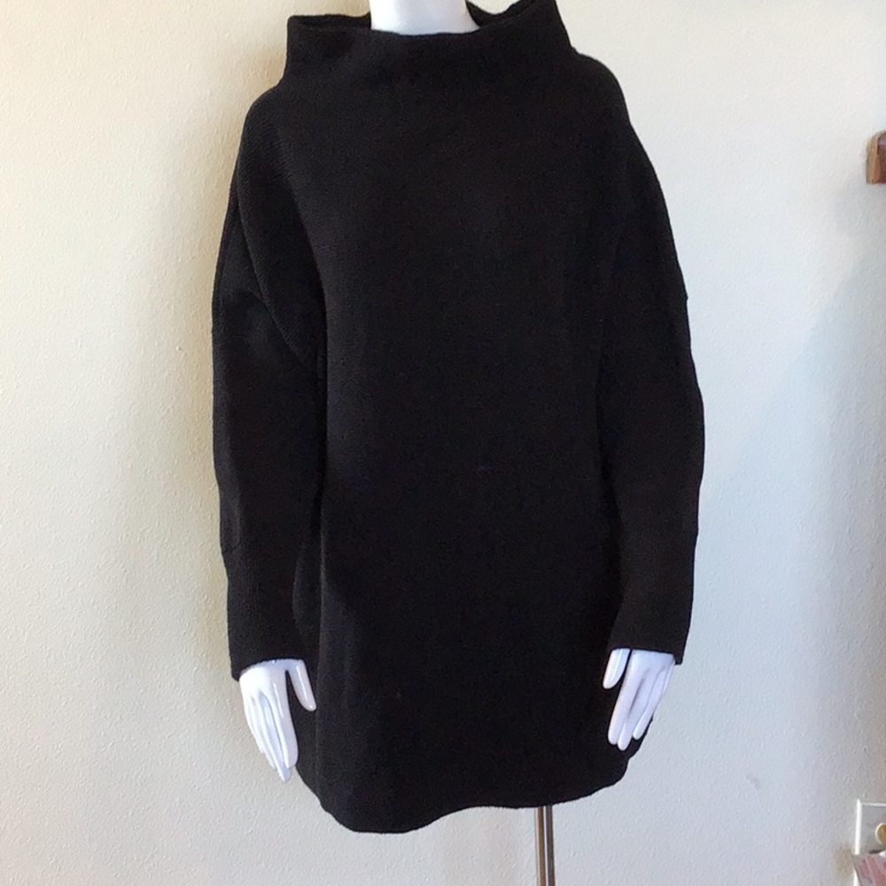 Free People Mock Neck Heavy Sweater size L